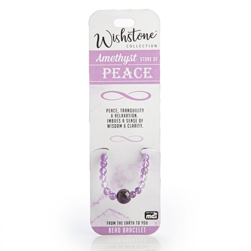 Bracelet de perles d'amthyste de Wishstone
