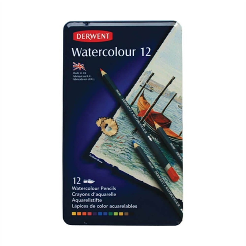 Derwent aquarelle crayons en tain (12pk)