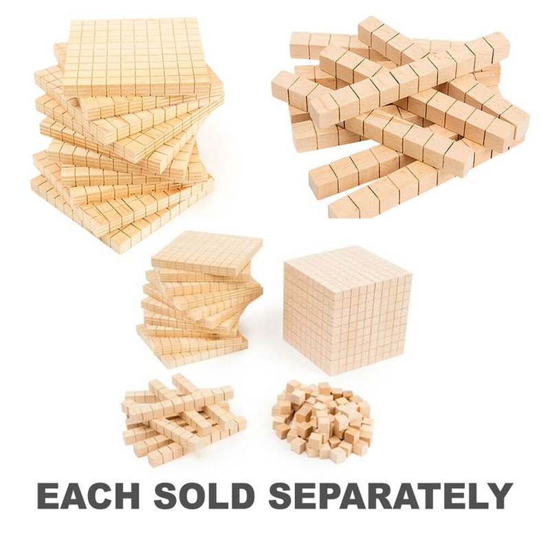 L'apprentissage peut tre des cubes de comptage en bois amusants