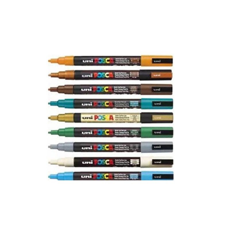 Uni Posca Bullet Tip Marker Assortid (12pk)