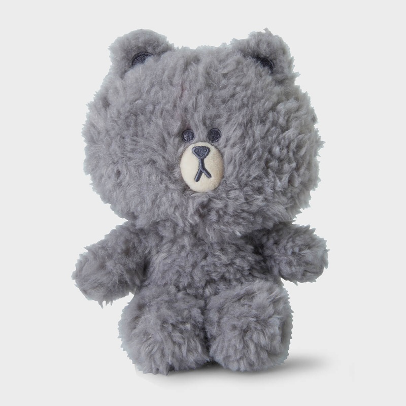 LINE FRIENDS BROWN Colored Mini Doll Gray