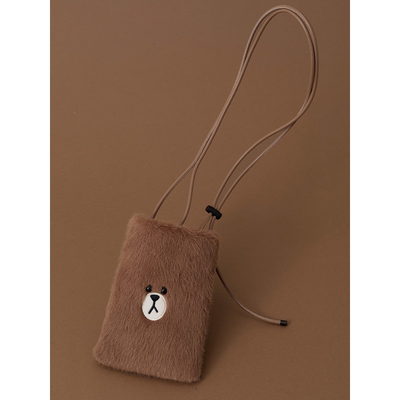 LINE FRIENDS HUG BROWN 3 Mini Cross Bag