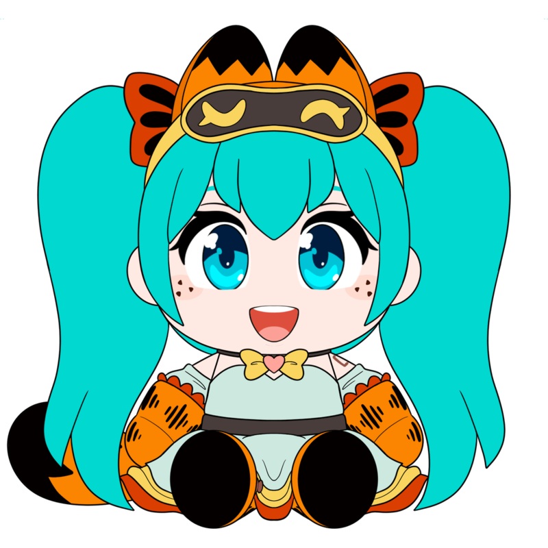 Miku x Garfield Plush (9in)