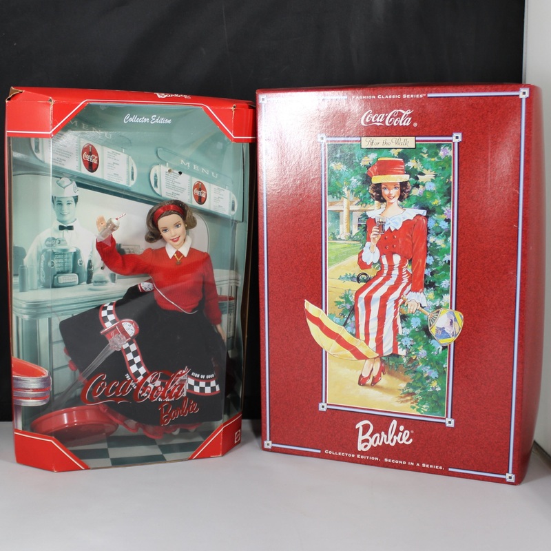 Lot of 2: 1990's Vintage Coca-Cola Barbie's