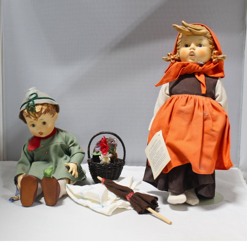 Lot of 2: M.I. Hummel dolls; Friend or Foe, and On Holiday