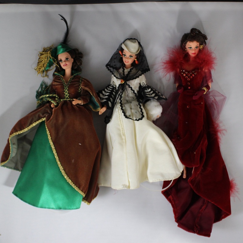 Lot of 3: Barbie as Scarlett O'Hara
