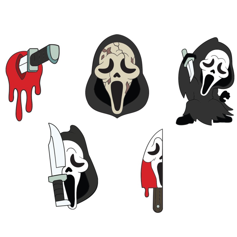 Ghost Face Pin Set
