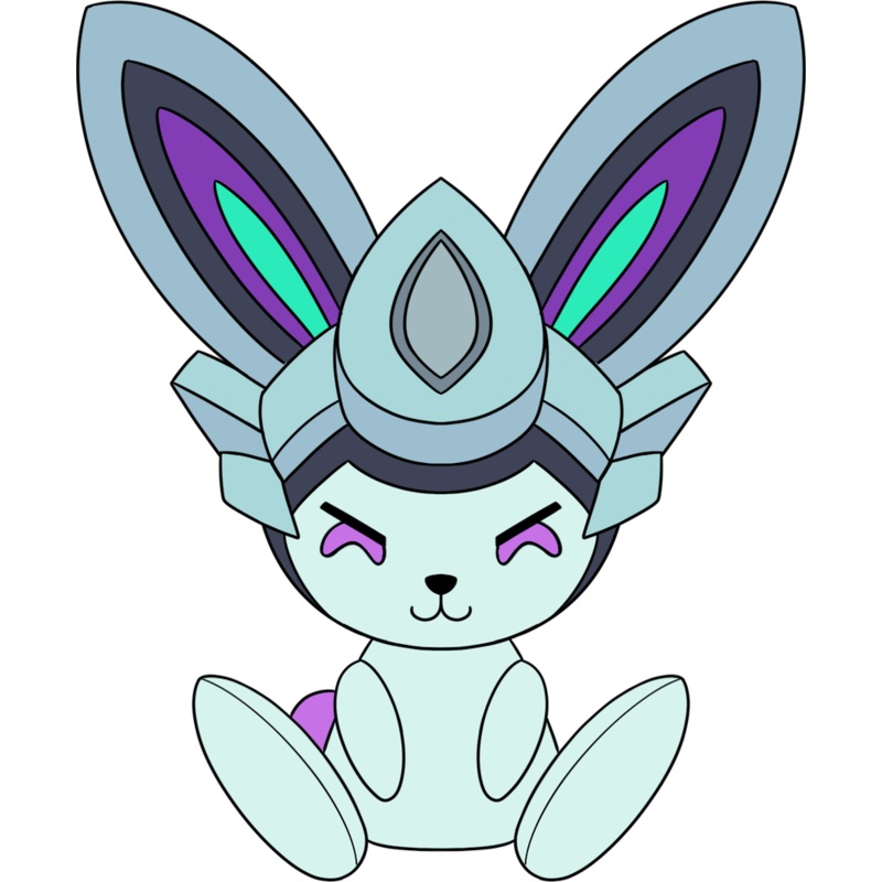 Grey Battle Bunny Plush (9in)