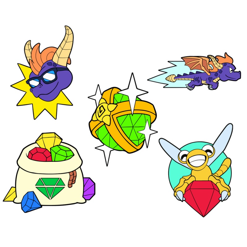 Spyro Pin Set