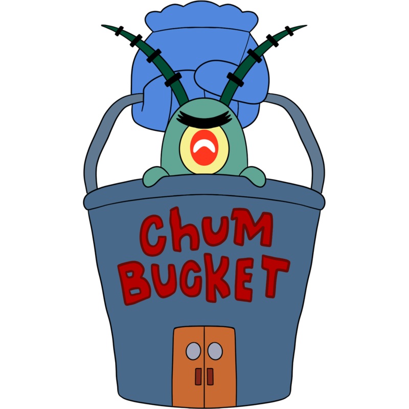 Plankton Chum Bucket Plush (9in)
