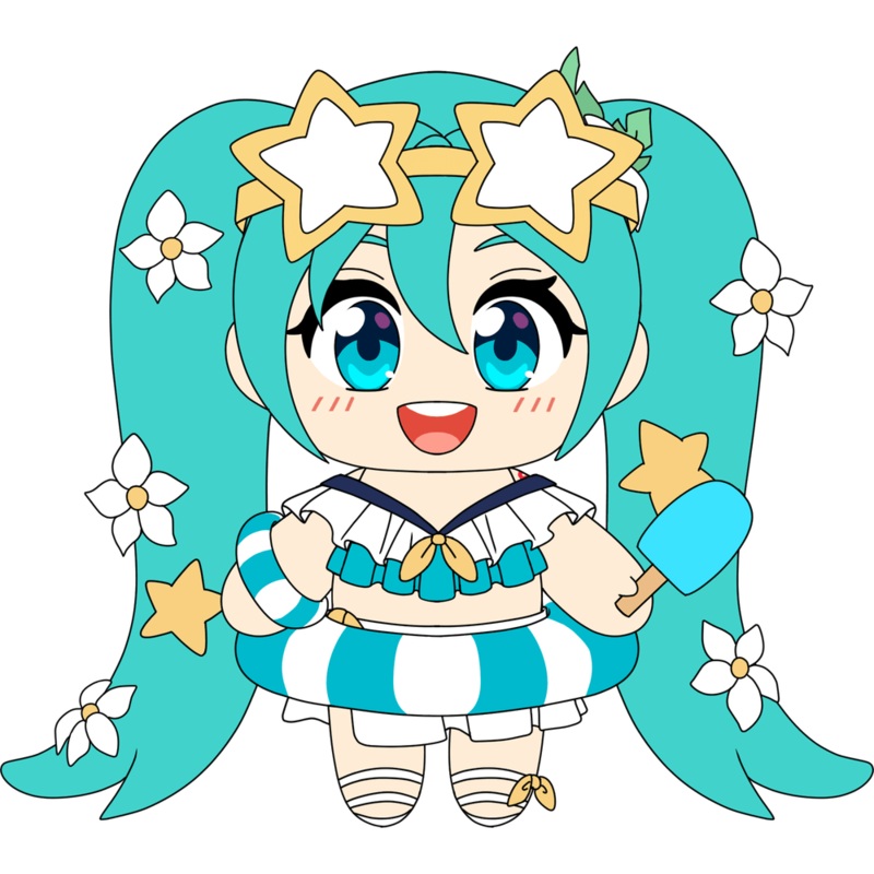 Summer Style Miku Plush (9in)