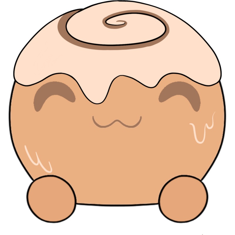 Cinnamon Bun Slimecicle Stickie (6in)