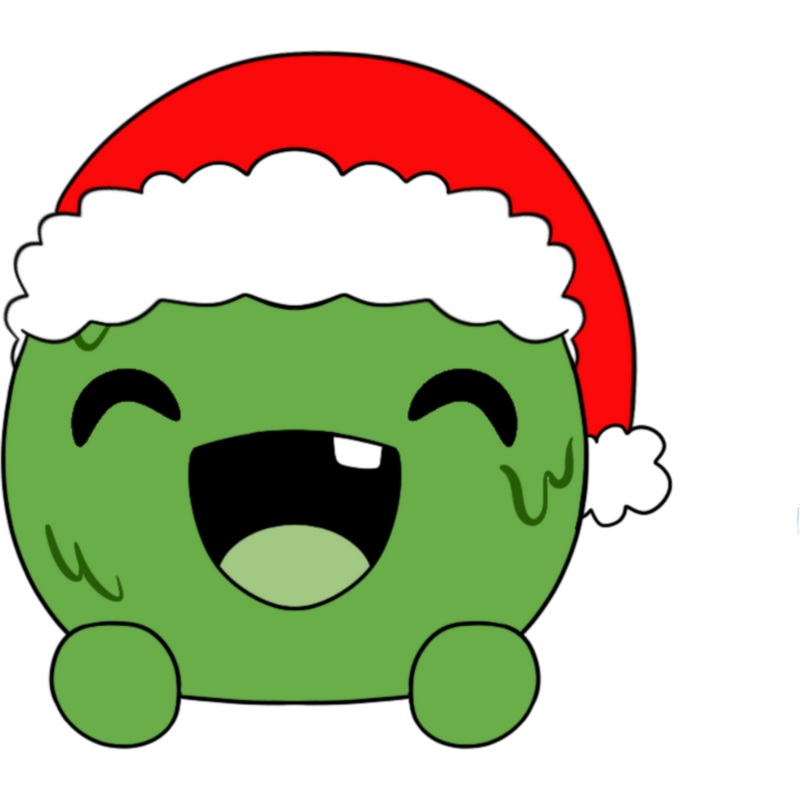Santa Slimecicle Stickie (6in)