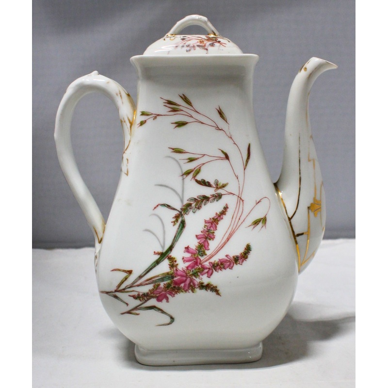 Tall Rectangular China Tea Pot