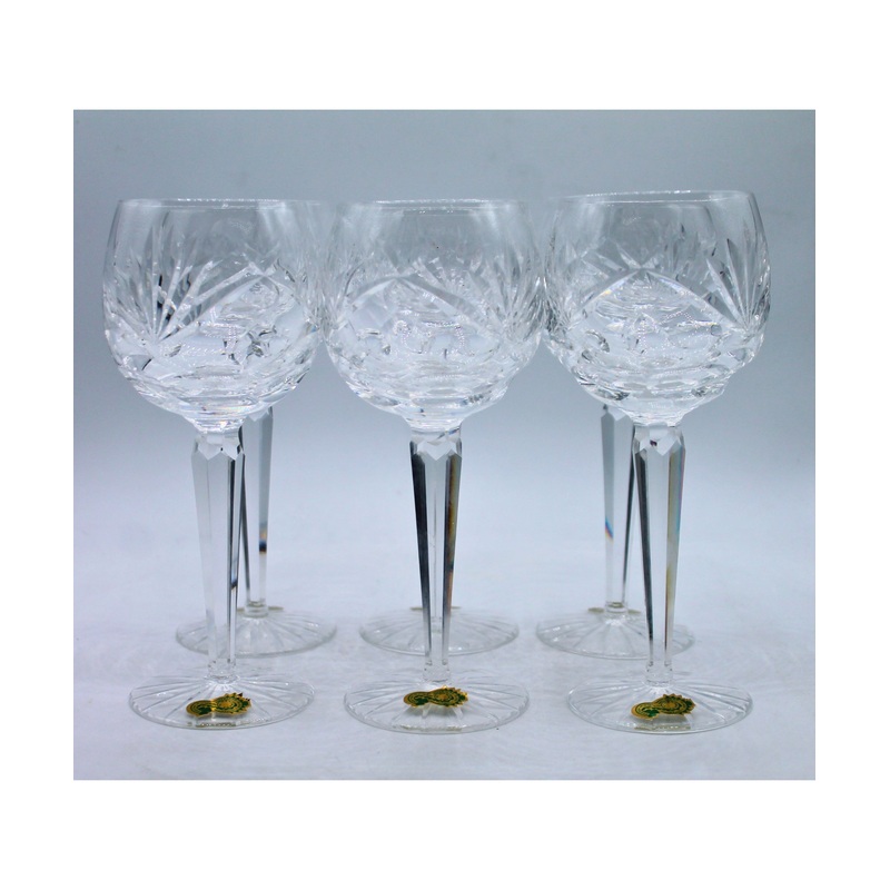 Waterford | Set of 6 Ashling Hock Wine Glasses | Defects