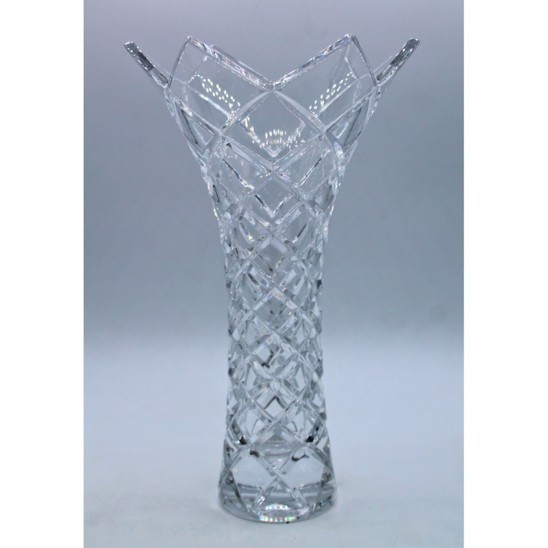 11" Cut Crystal Vase | Scratched