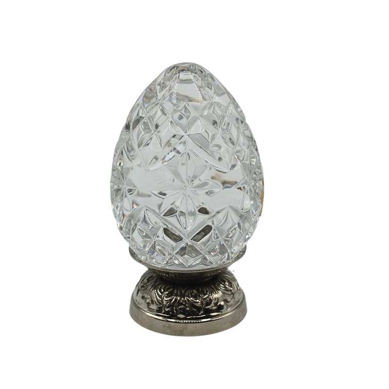 Waterford Crystal: Annual Egg Crystal Egg w/ Base-1991, 3.5"