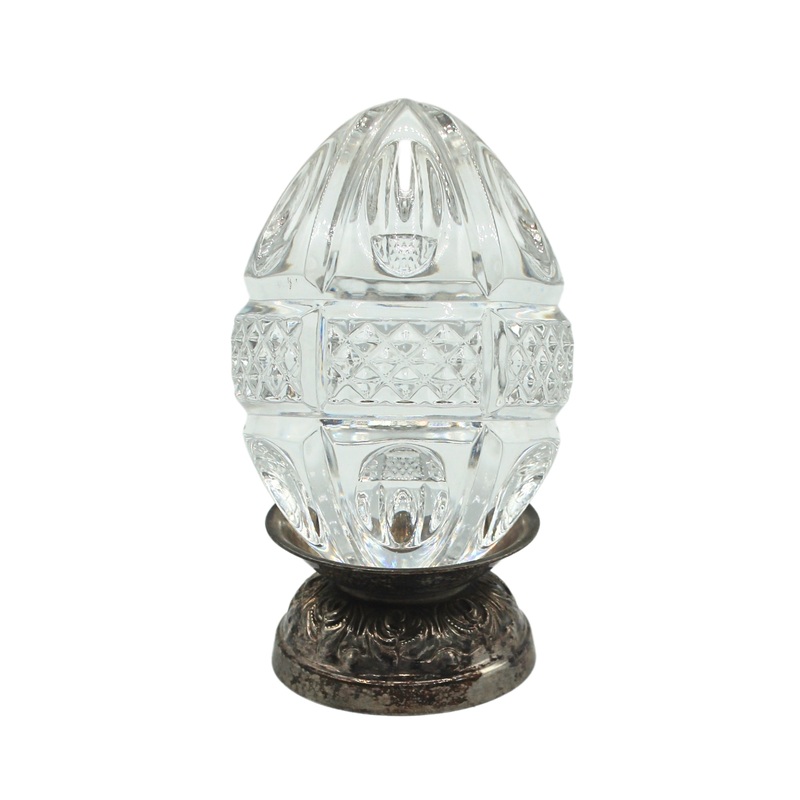 Waterford Crystal: Annual Egg Crystal Egg w/ Base-1997, 3.5"