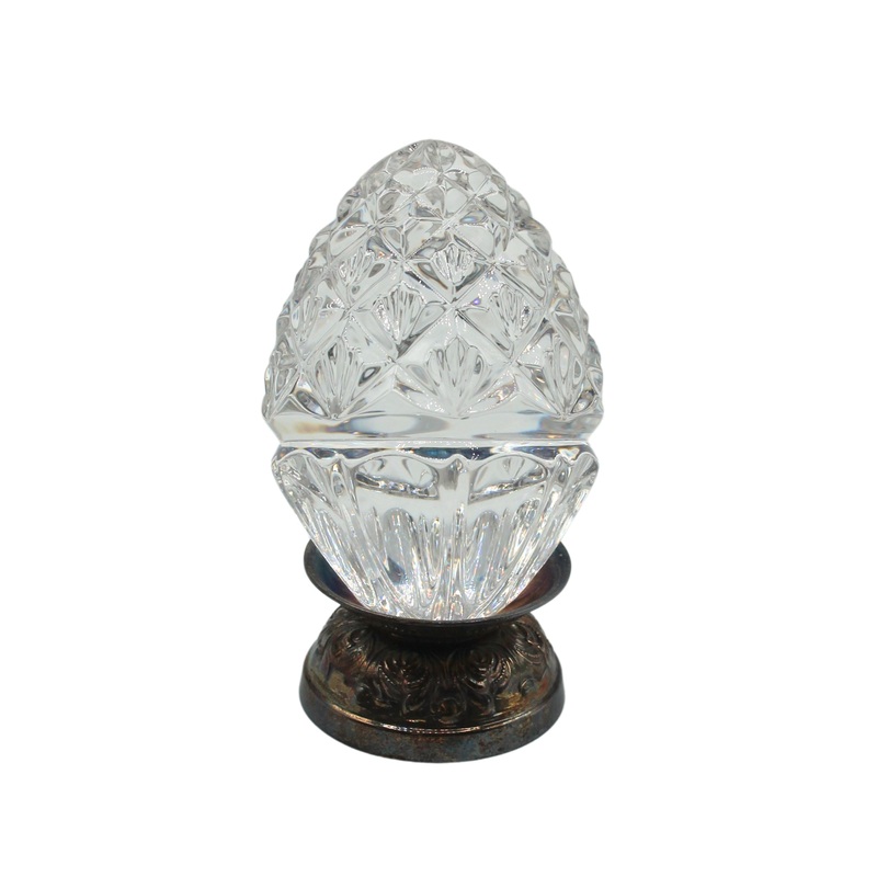Waterford Crystal: Annual Egg Crystal Egg w/ Base-1998, 3.5"