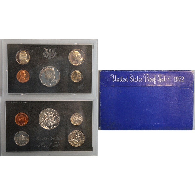 1972 Proof Set CN-Clad (OGP) 5 coins