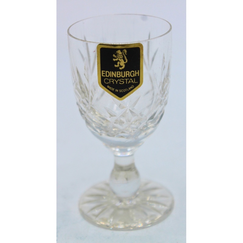 Edinburgh | 6 Crystal Glasses - 3.5" Tall| Non-Mint Box