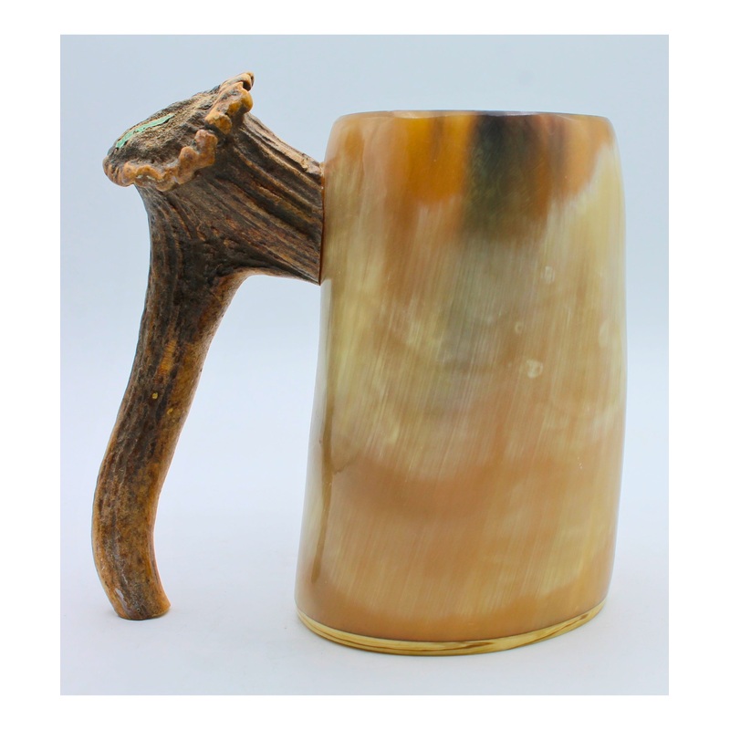 German Horn and Antler Mug | No Box
