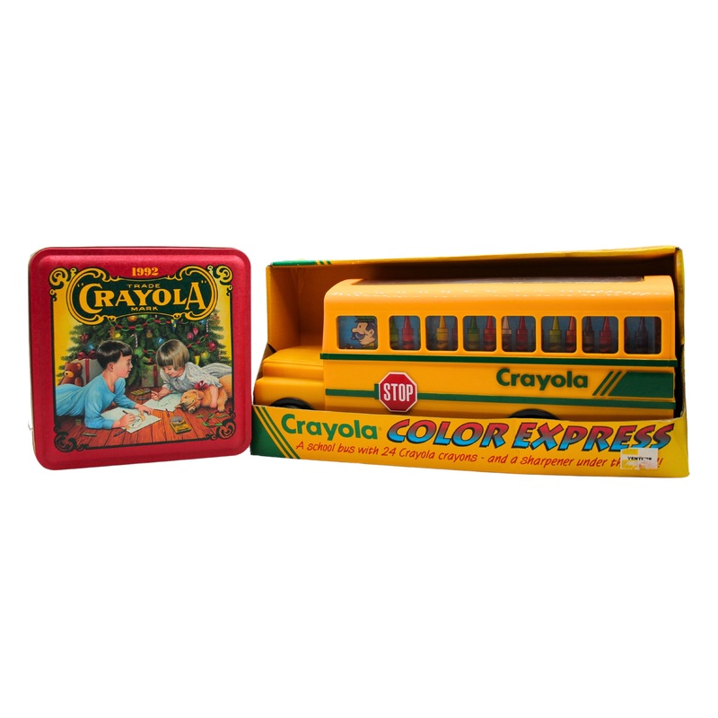 Lot of 2: Crayola Color Express & 1992 Crayola Tin