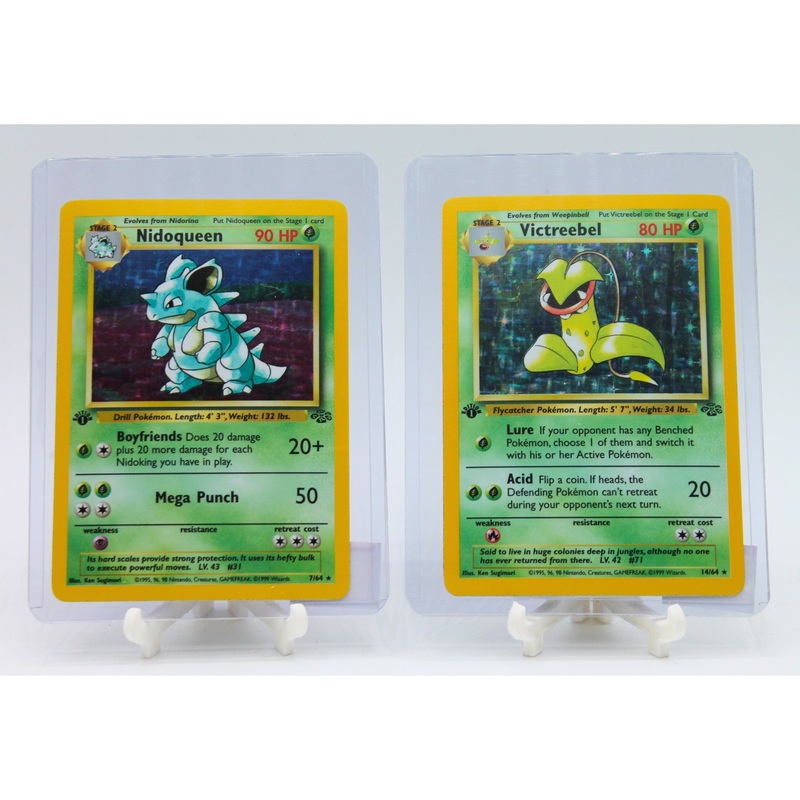 Lot of 3: 1st Edition Rare Holo Nidoqueen, Vileplume & Victreebel | Excellent