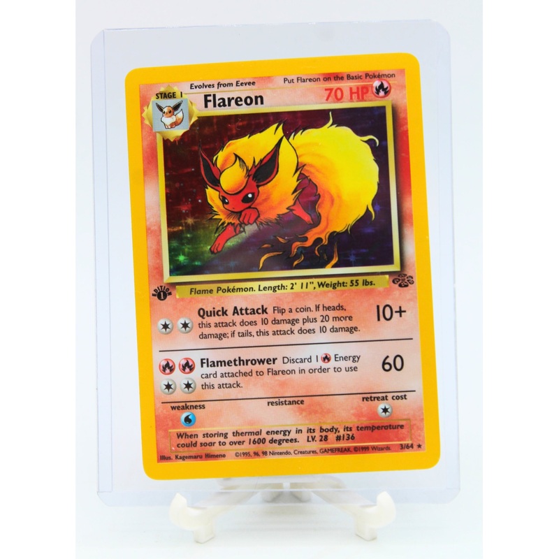 Pokemon | 1st Edition Holo Flareon 3/64 | Bend