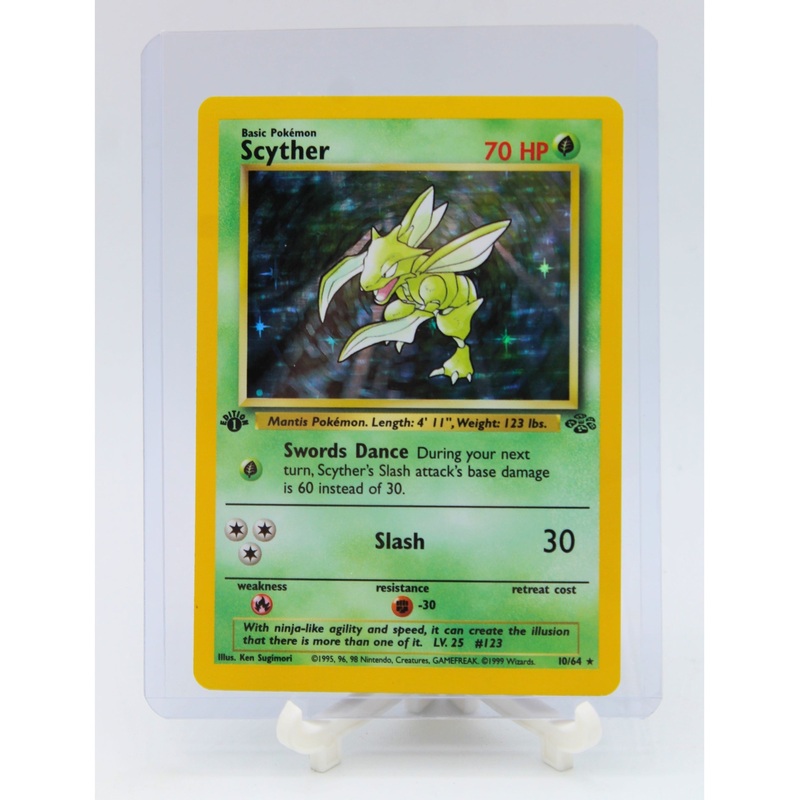 Pokemon | 1st Edition Holo Scyther 10/64 | Scratch