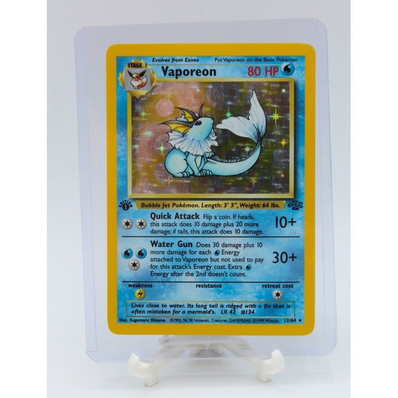 Pokemon | 1st Edition Rare Holo Vaporeon | Excellent Condition