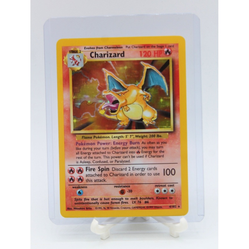 Pokemon | Holo Charizard 4/102 | Scratches