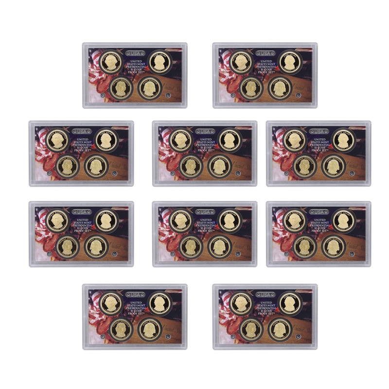 2014 S Presidential Dollar Poof set 10 Pack NO BOX or COA 40 US Coins