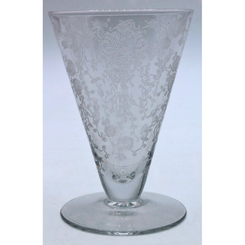 Cambridge Crystal Rose Point Footed Cocktail Glass | Please Read