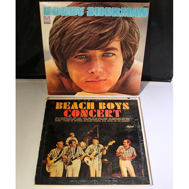 Lot of 2: Beach Boys Concert Vinyl and Bobby Sherman's Self Titled Vinyl