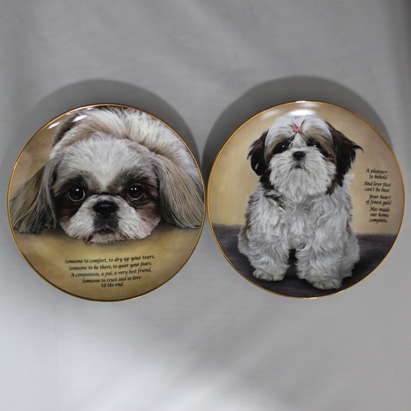 Lot of 2 Cherished Shih tzus Heart of Gold and Someone to Comfort