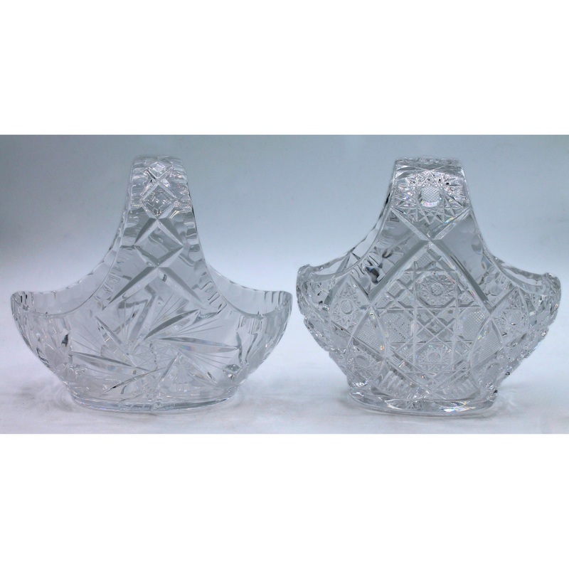 Lot of 2: Crystal Basket Dishes | Please Read