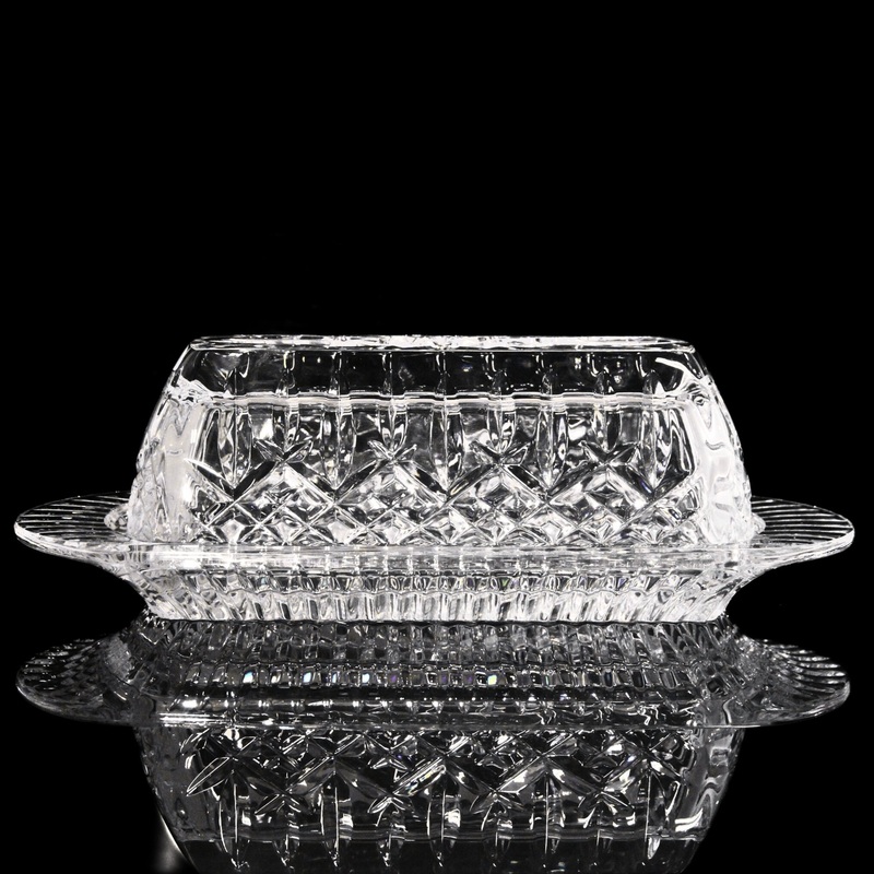 Waterford Crystal: Araglin Covered Butter Dish, 7.75"