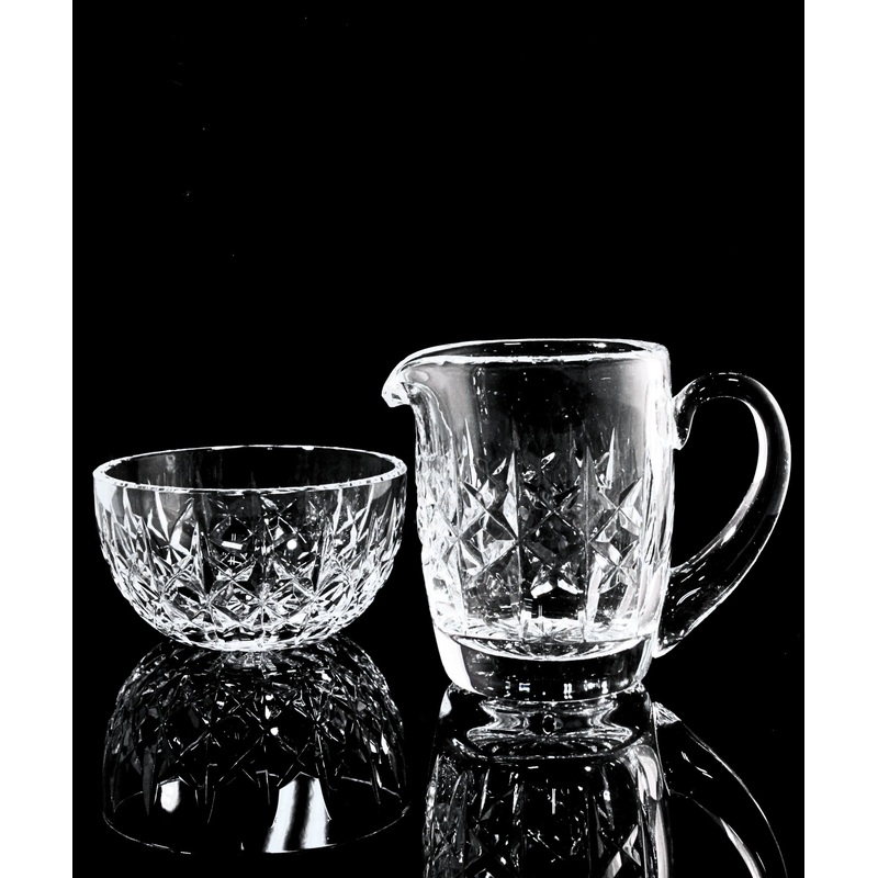 Waterford Crystal: Lismore Creamer & Open Sugar Set, 3.75"