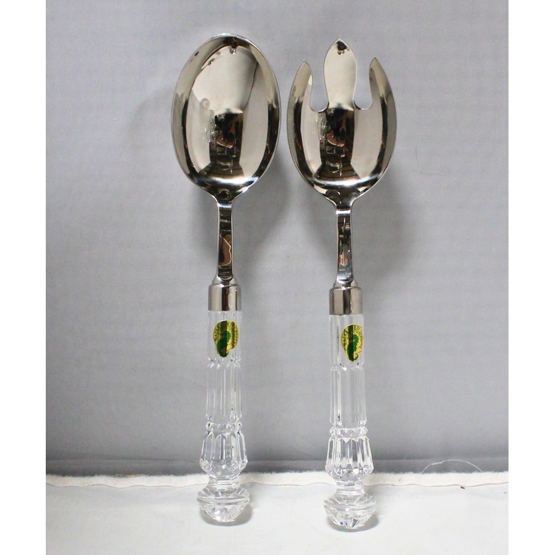 Lot of 2: Waterford Serving Spoon and Forked Spoon