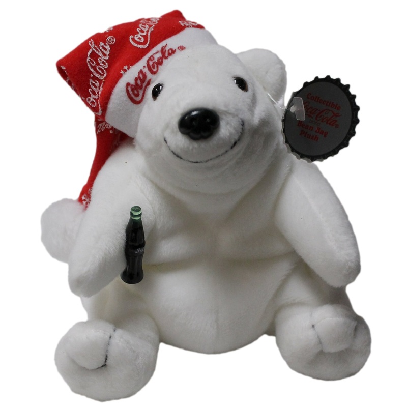 Coke Plush: Polar Bear in Snowflake Hat