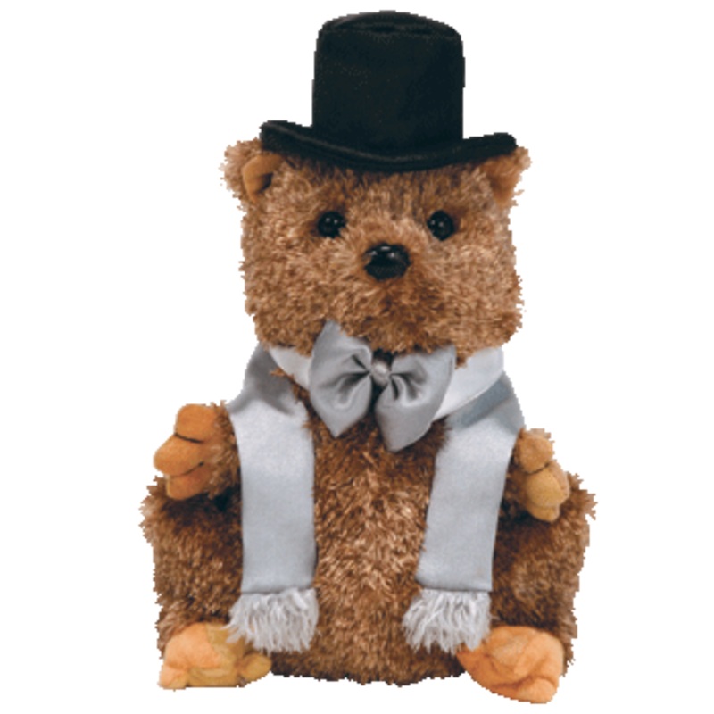 Ty Beanie Baby: Punxsutawney-e Phil 2007 the Groundhog