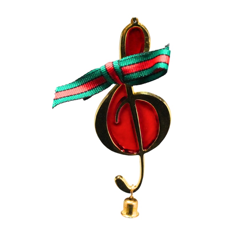 Hallmark Ornament: 1986 Festive Treble Clef | QX5133