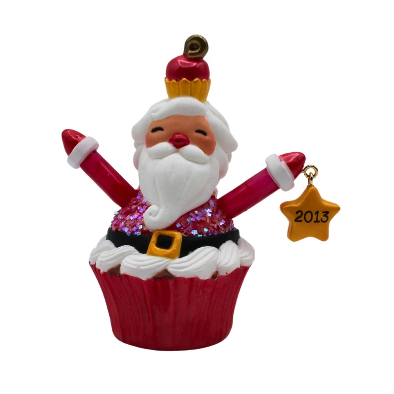 Hallmark Ornament: 2013 Santa Cupcake | LPR3392