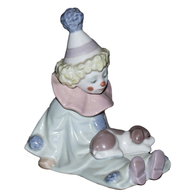 Lladr Figurine: 5277 Pierrot With Puppy