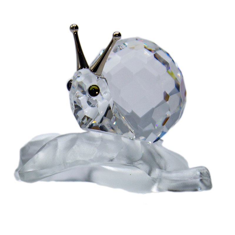 Swarovski Crystal: 196501 Snail on Vine Leaf