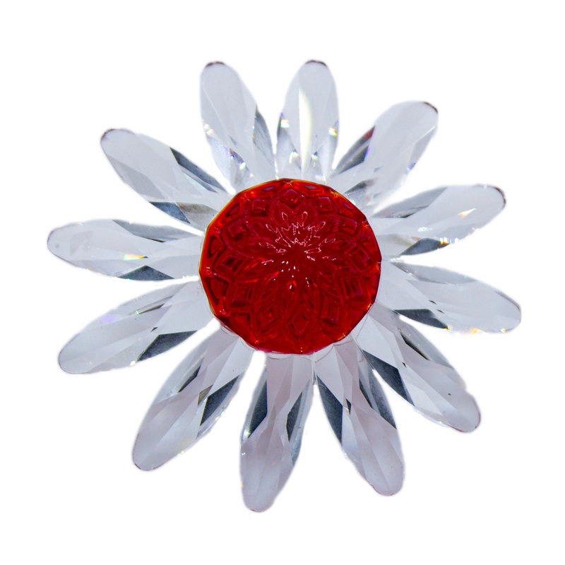 Swarovski Crystal: 252371 Red Marguerite - Daisy