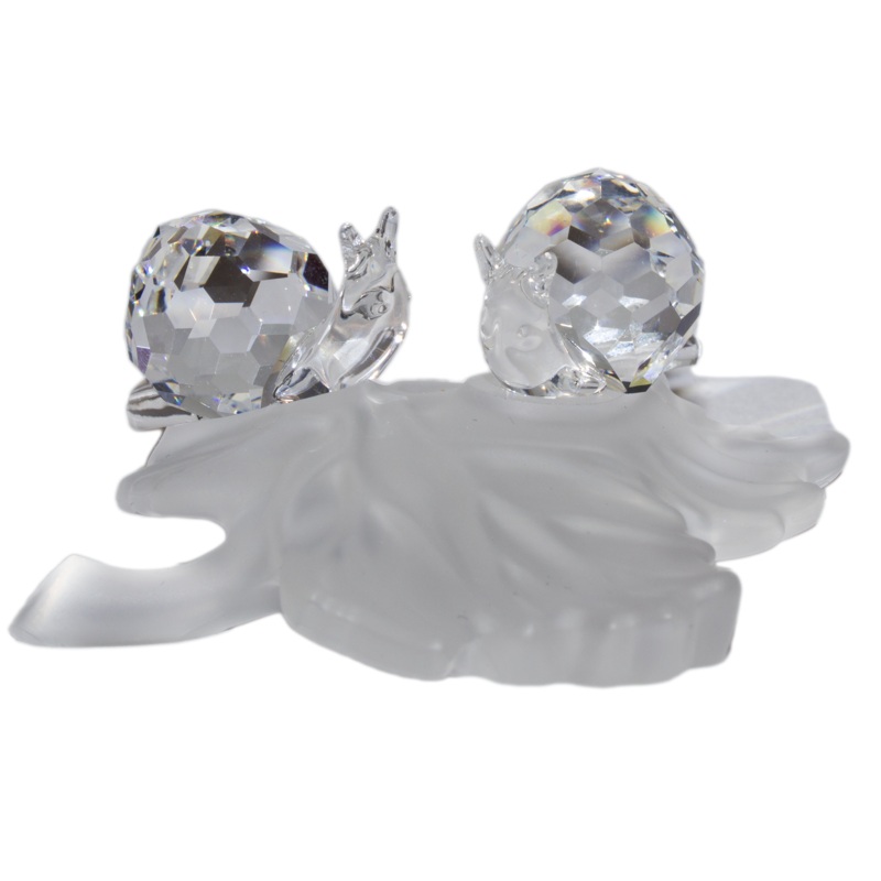 Swarovski Crystal: 268196 Baby Snails on Vine Leaf