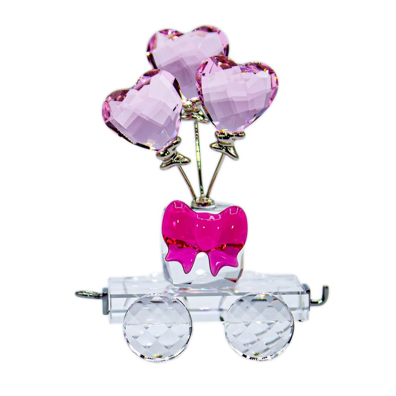 Swarovski Crystal: 5428615 Heart Balloons Wagon