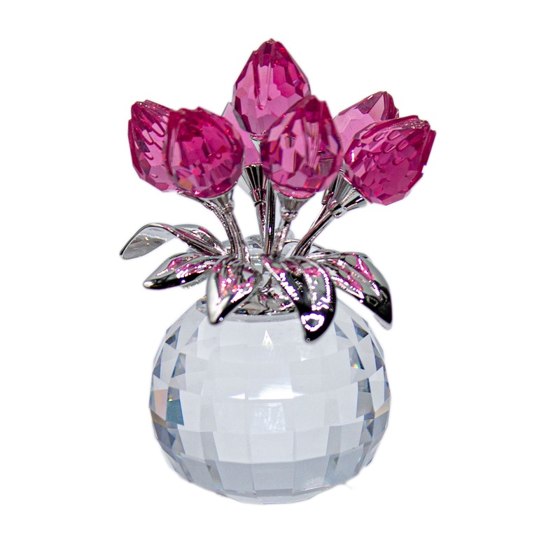 Swarovski Crystal: 626874 Tulips Rose, Rhodium